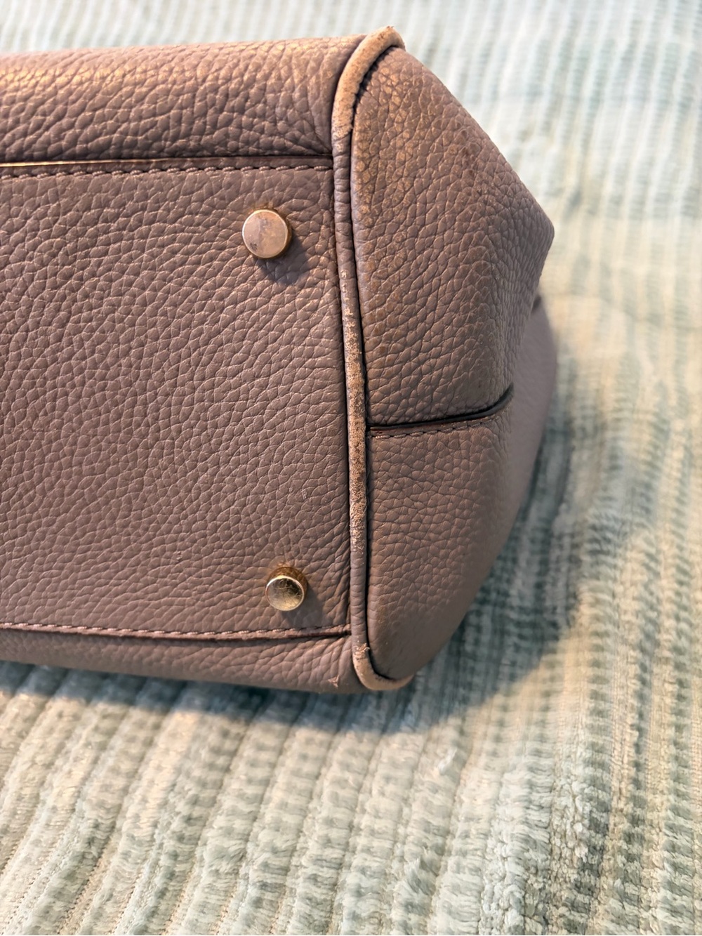 kate spade Pebbled Leather Shoulder Bag in Taupe - Picture 7 of 10